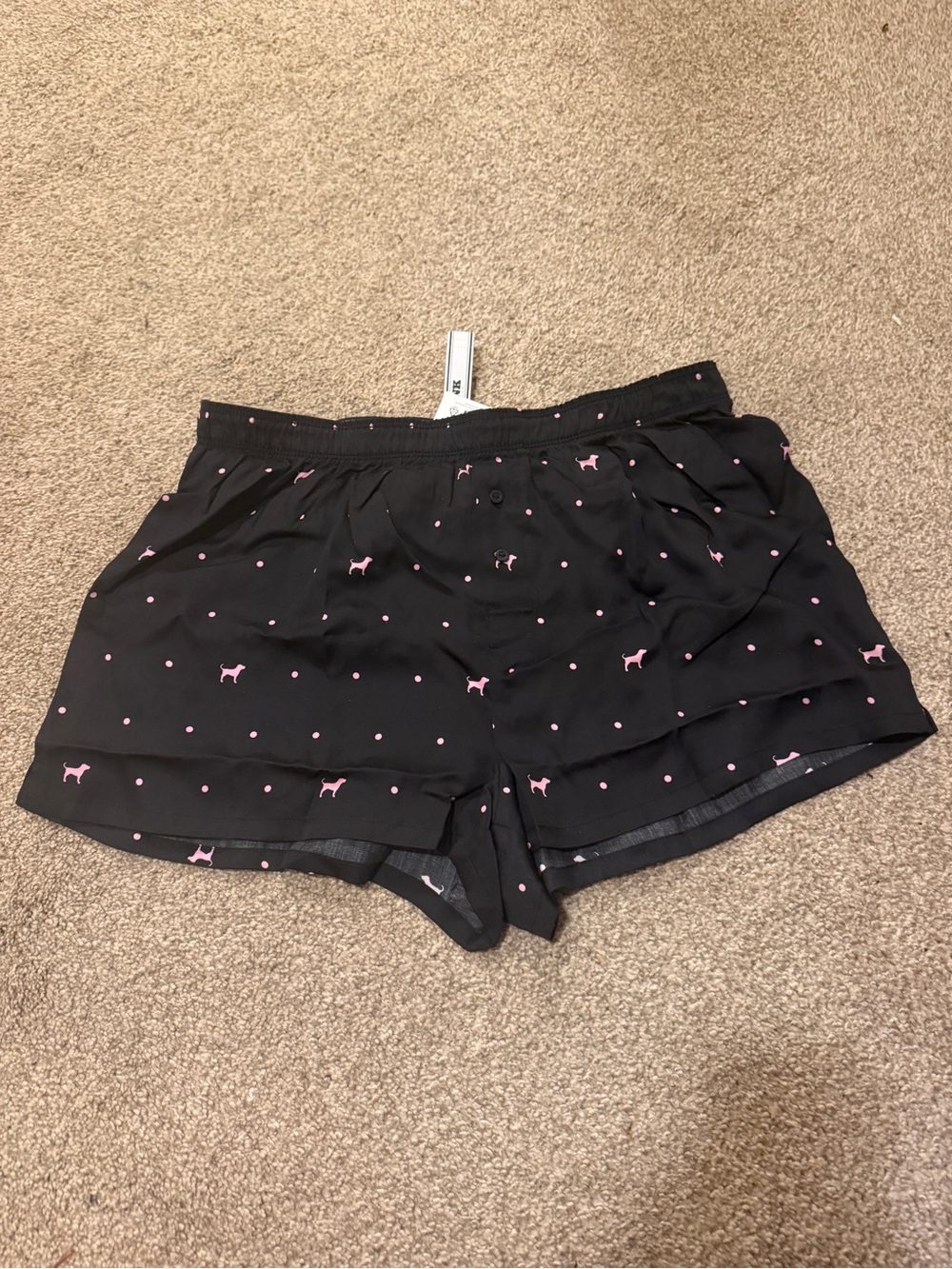 NWT VS Pink Silky Boxy Pajama Sleep Short